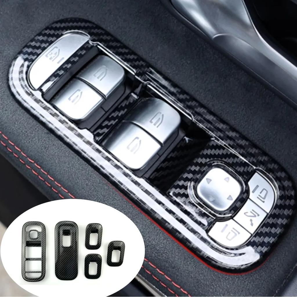 Car Inner Door Armrest Handle Panel Frame Trim Stickers For Mercedes Benz A Class W177 CLA C118 2019-2024 Car Accessory BFGIJ1