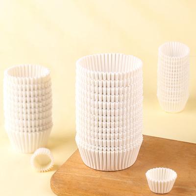 500/1000Pcs Chocalate Paper Liners Baking Muffin Cake Cups Forms Cupcake Cases White Party Tray Mold Greaseproof Wrappers Holder
