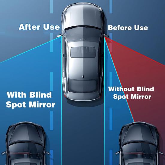 2Pcs Heart Shaped Blind Spot Mirrors for Cars Anti-breaking Convex Rearview Mirror Wide Angle Convex Mirror Stick-On Side Mirror for Enhanced Safety