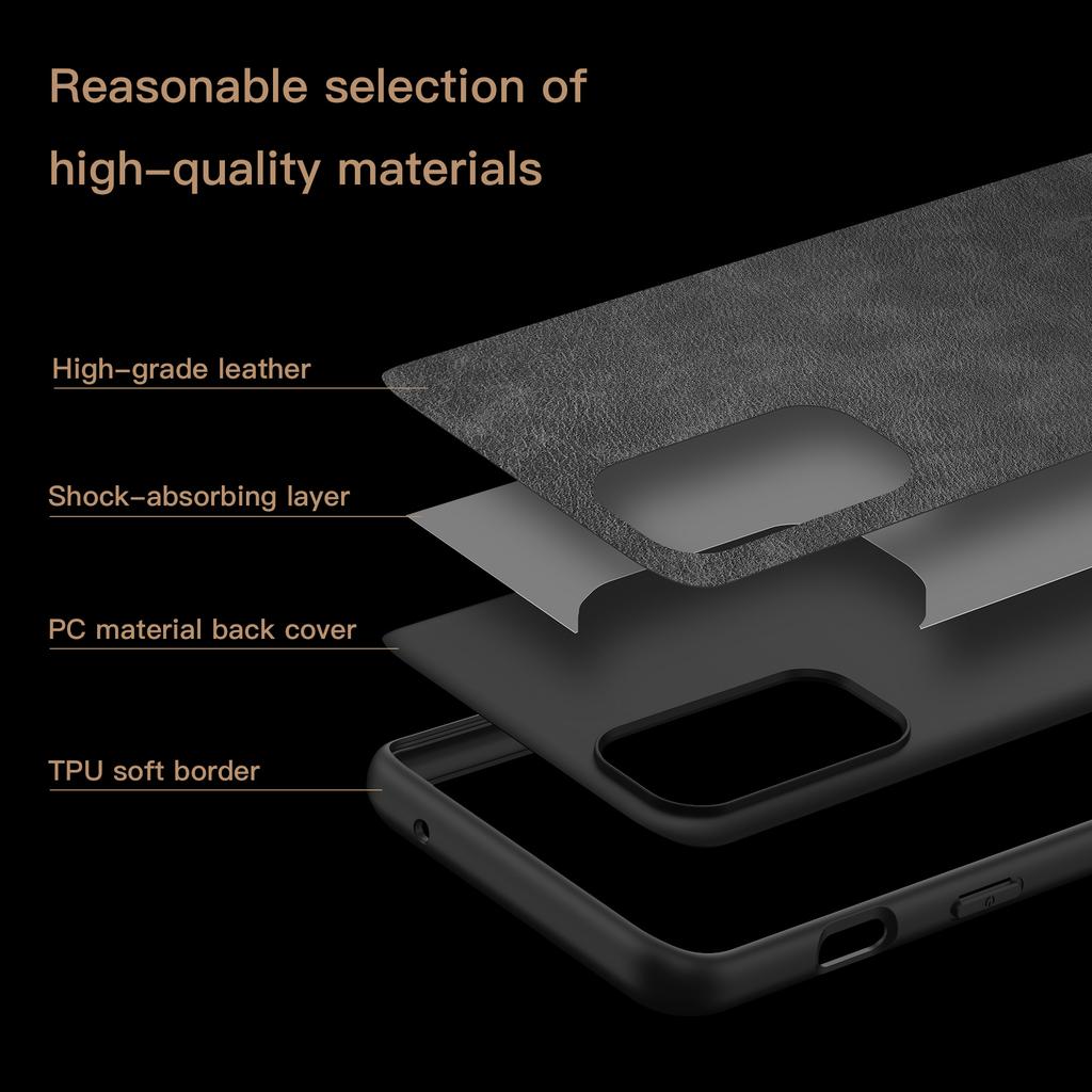 Für OnePlus Nord 2 5G PU-Leder+TPU+PC Handyhülle Retro Textur Sturzsichere Abdeckung