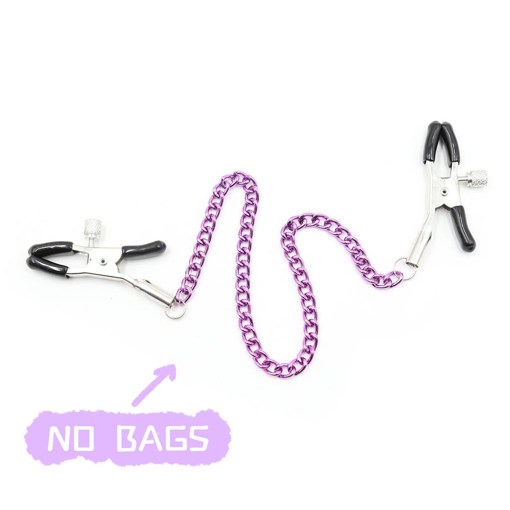 Metal Nipple Clamp with Metal Chain for Women Fetish To Breast Labia Clip Stimulation Massager Bdsm Bondage Sex Products