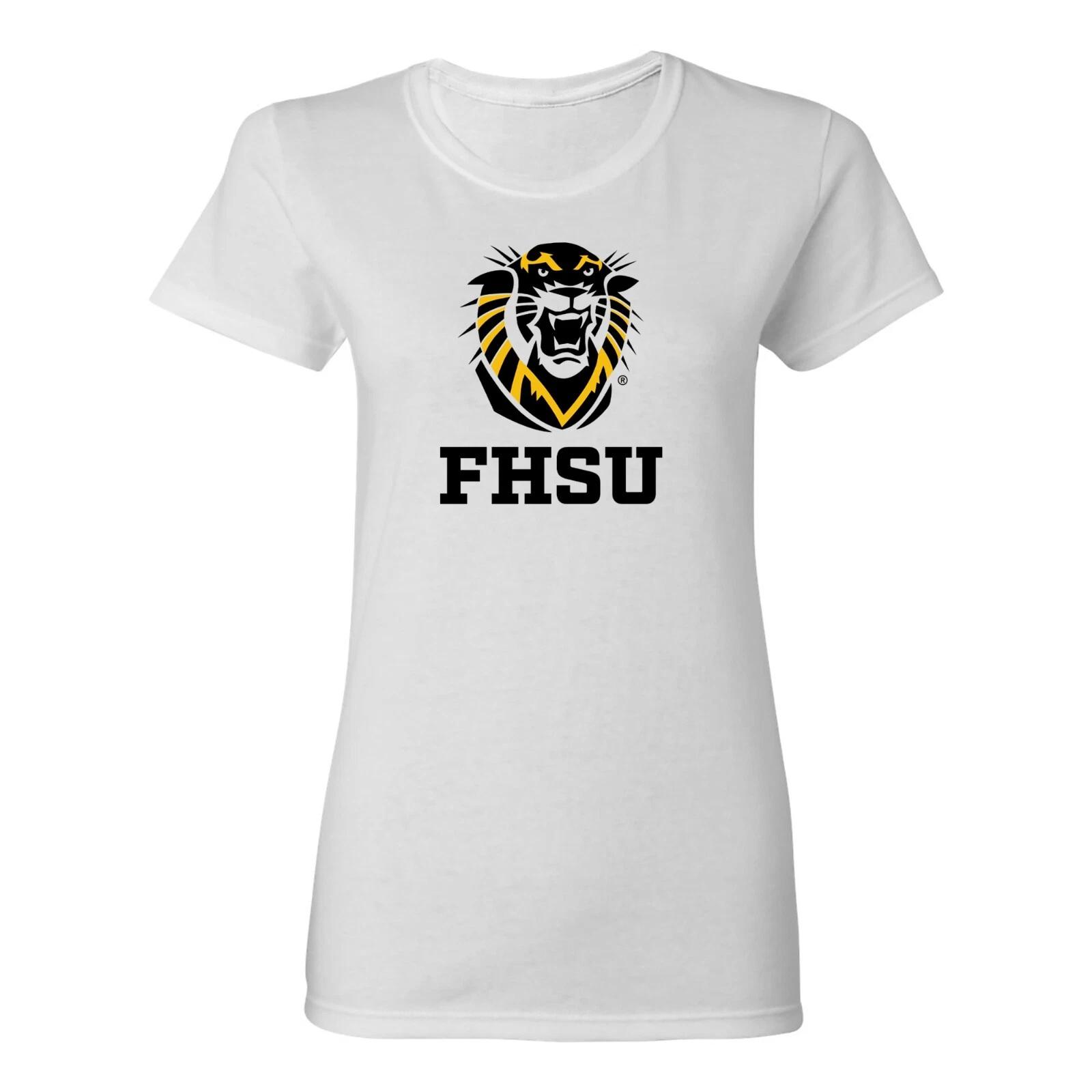 Fort State Hays Tigers Primary Logo Womens T-Shirt - White S