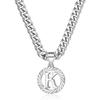 Unisex European & American Silver Letter Clavicle and Cuban Chain - Perfect Holiday Gift