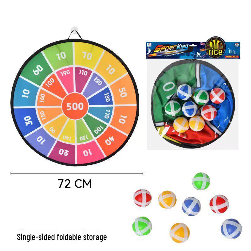 72cm Foldable Sticky Ball with 36cm Target - Cartoon Interactive Toy for Indoor & Outdoor Parent-Child Play