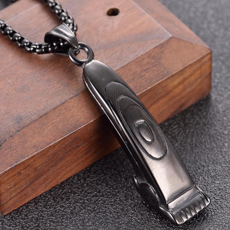 Schmuck Friseur Trendiger Rasiermesser Anhänger Herren Halskette Guss Zubehör