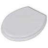 VidaXL Siège de toilette avec Couvercle MDF Design simple Blanc