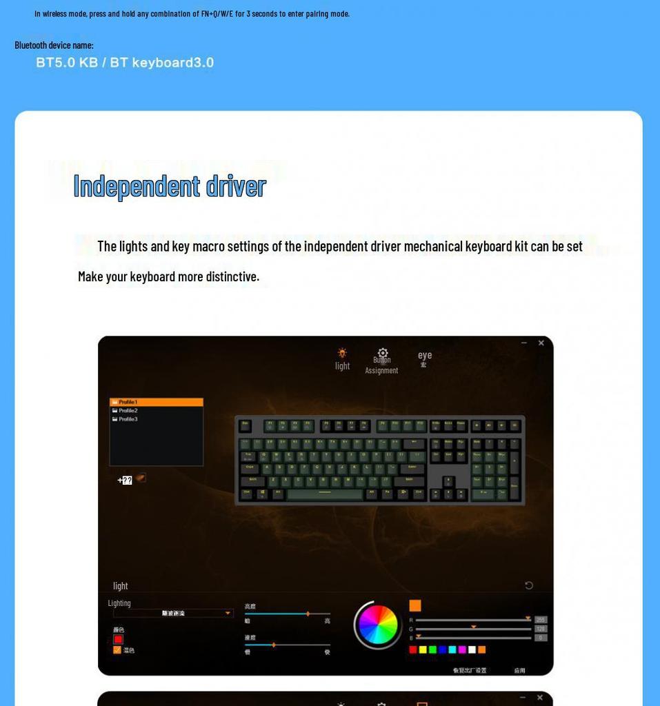Multi-Size Wireless Bluetooth Mechanical Keyboard Kit with RGB, Customizable and Three-Mode Connectivity