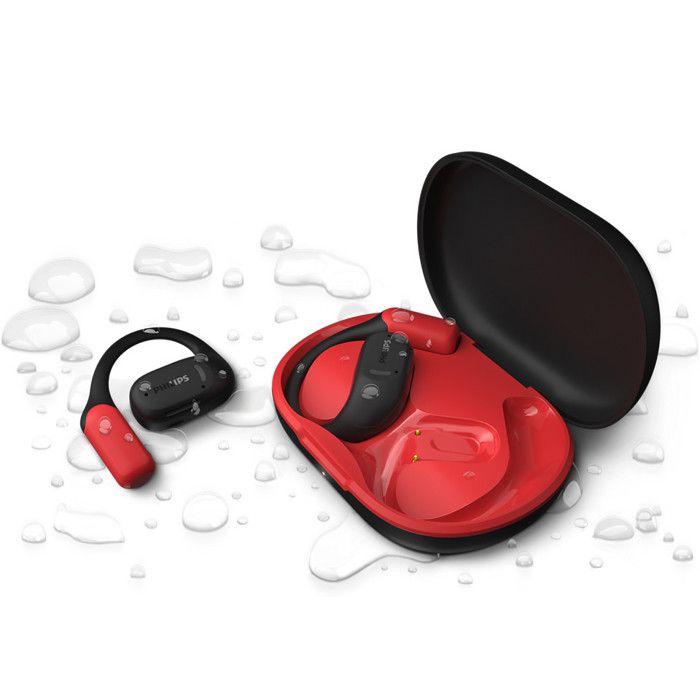 Écouteurs de sport - philips - taa6709 - bluetooth sans fil - conception ouverte - ip55 résistant à l'eau