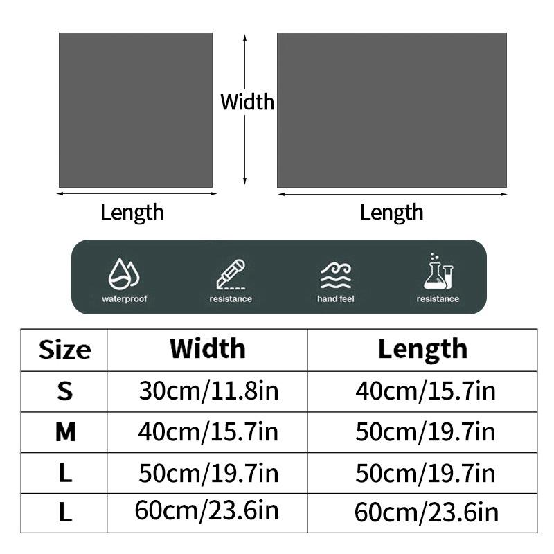Faux Leather Dust Mat Solid Washing Machine Dust Cover Refrigerator Cabinet Top Protector Waterproof Pad Dinning Table Placemat