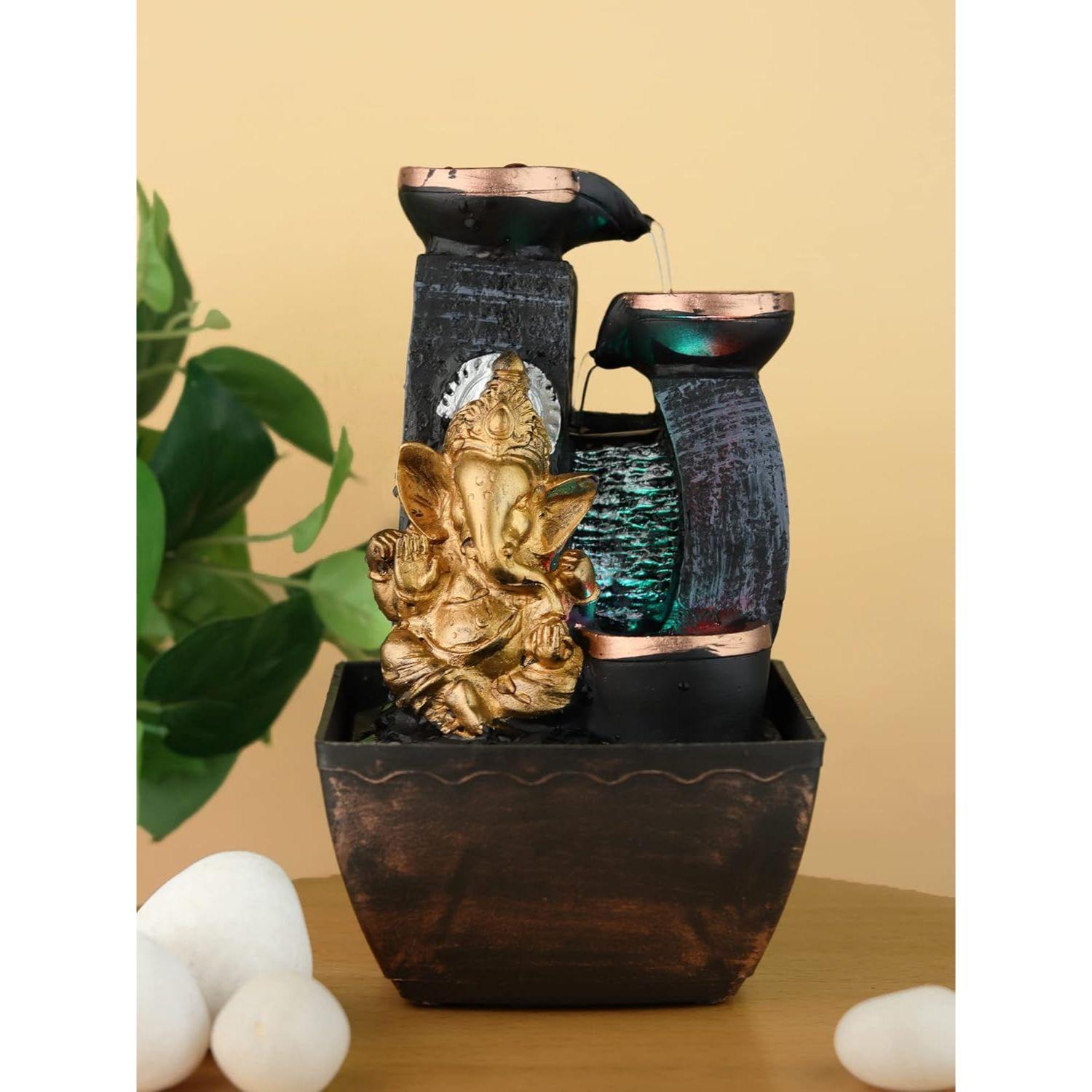 

Фонтан Господа Ганеши 3-ступенчатый фонтан для дома, офиса, спальни и для подарка