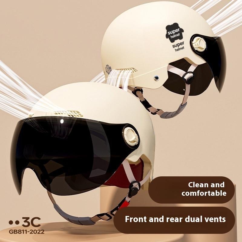 Electric Car Helmet Female Sunscreen Battery Motorcycle Male Safety Hat Universal In All Seasons