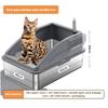 Stainless Steel Cat Litter Box Enclosed Large Cat Toilet Deodorizing Easy To Clean Pet Supplies Anti-corrosion Cat Bedpans