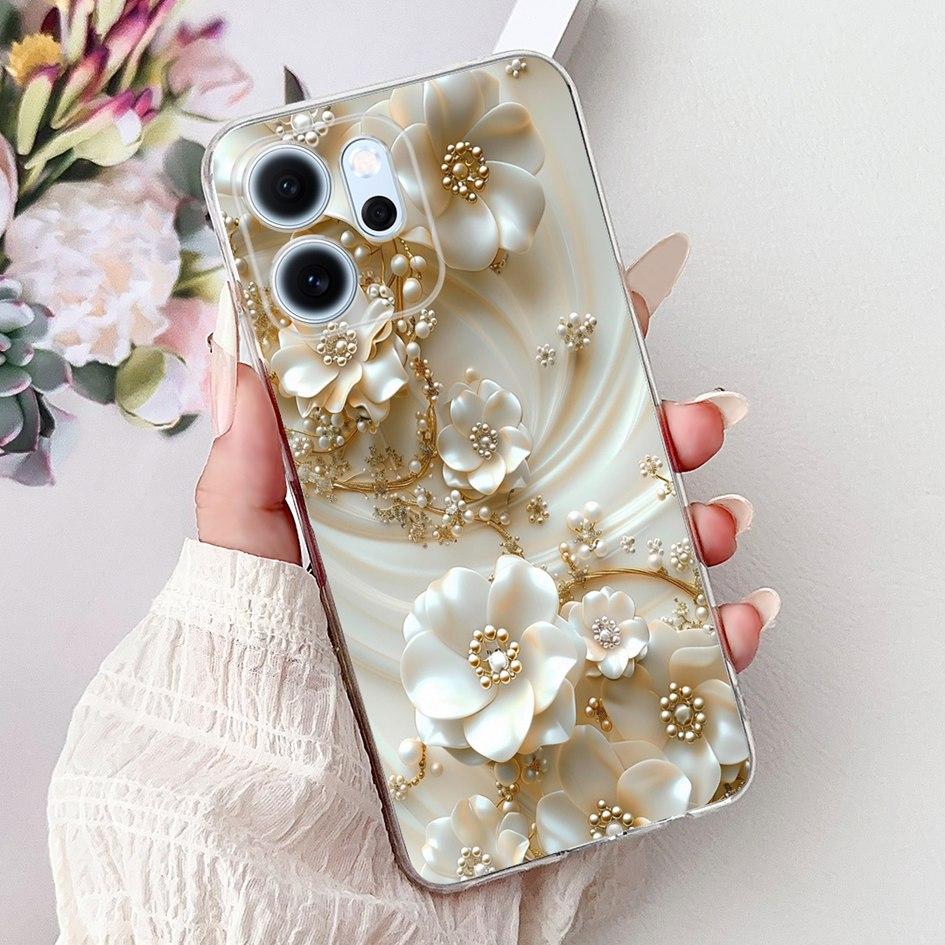 For Cover OPPO Reno 14F 2025 Case Reno14F Popular Bamboo Bowknot Soft Silicone Clear TPU Bumper For OPPO Reno14 F CPH2743 Shells