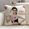 Glamorous EEmily In ParisS Cushion Cover Breathable and Skinfriendly Linen Pillowcase Square Removable and Washable Cushion