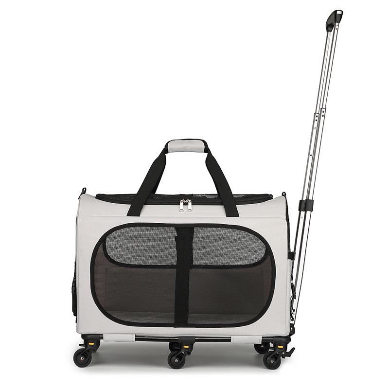 Portable Foldable Pet Carrier for Two Cats with Breathable Design and Large Capacity