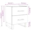 Nightstand Smoked Oak 40 x 35 x 47.5 cm Engineered Wood