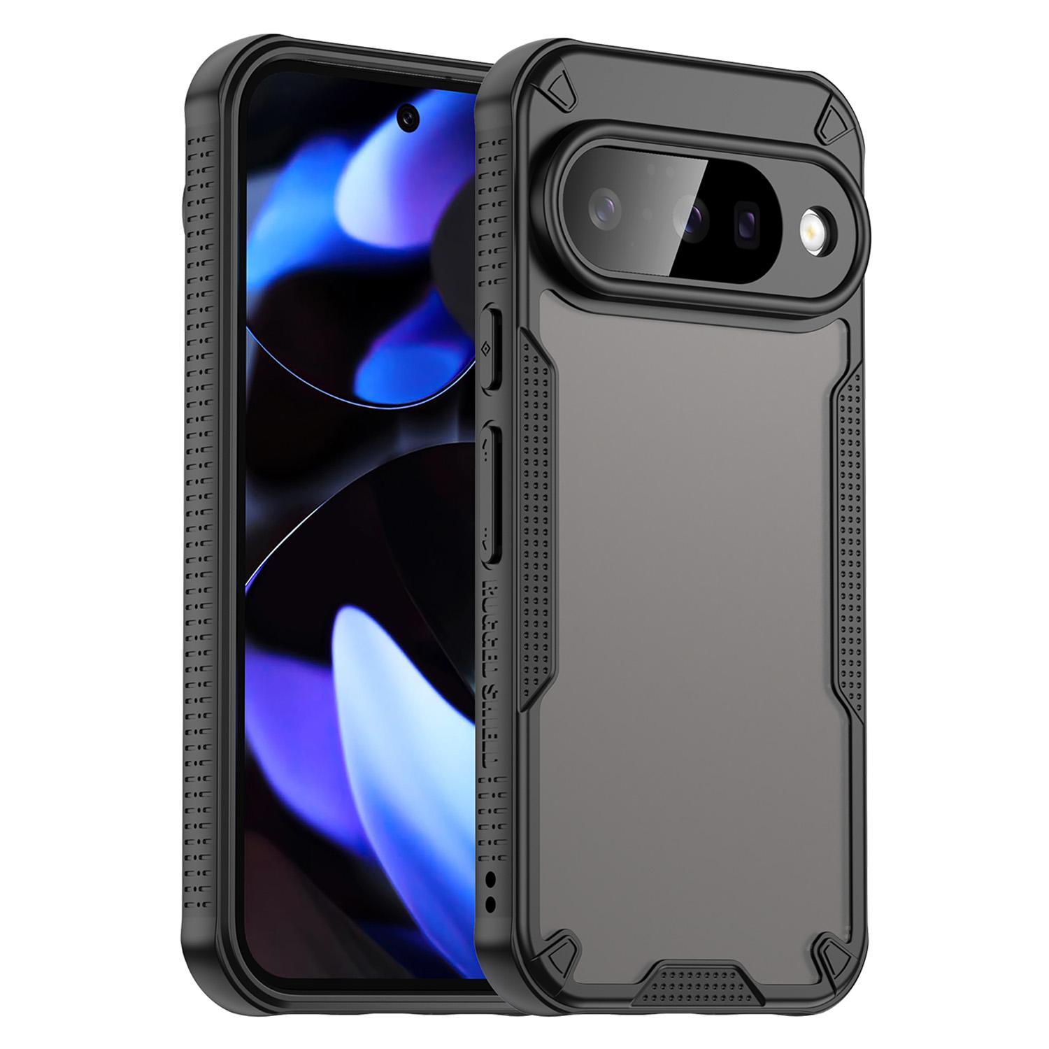 For Google Pixel 10 Case PC + TPU Semi-Transparent Frosted Finish Protective Phone Cover A