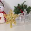 1Pcs Christmas Tree Topper Decoration Glitter Hollow Gold Star Xmas Tree Ornaments for Home Room Decor 2025 Xmas New Year Gift