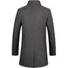 Autumn and Winter European and American Men's Medium and Long Woolen Coat Men's Slim-fitting Solid-color Woolen Trench Coat Men's Clothing