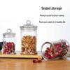 Transparent Glass Sealed Storage Jar with Lid for Tea, Cereal, Dried Tangerine Peel, Milk Powder