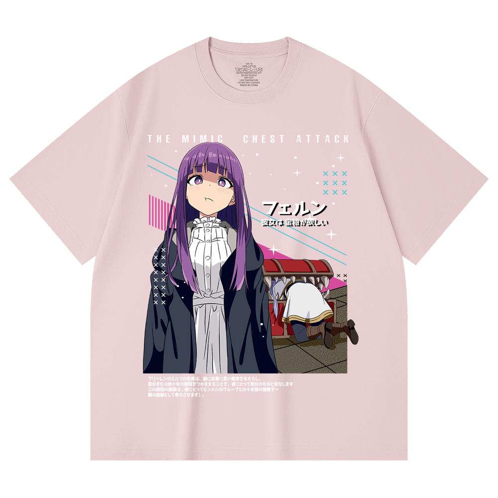 230 g/m² 100% Baumwolle Frieren V2 Nachahmung Brustangriff Druck Unisex Schweres Baumwoll-T-Shirt