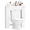 WC-Möbel über der Toilette mit 2 Schränken, Kippschublade, Papierhalter und verstellbaren Regalen, weiß