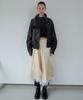 Gilyeong Asymmetrical Satin Lace Skirt_Butter Yellow