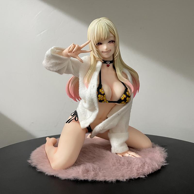My Dress-Up Darling 19Cm 14 Scale Marin Kitagawa Swimsuit Ver. Two Headed Statue Gk Anime Merchandise Collectible Figure
