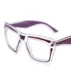 Fashion Cat Eye Dopamine Glasses Women European American Stylish Square Eyeglass Frames Anti Blue Light  Man Transparent Computer Eyeglasses