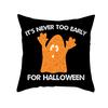New Nordic Halloween Throw Pillow Cover Black Letter Print Sofa Cushion Cover Cushion Cover Home