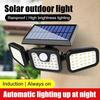 Solar Powered Outdoor Motion Sensor with Adjustable Head for Human Body Sensing Lighting for Garages Porches Streetlights