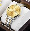 Men'S Fully Automatic Quartz Watch Luminous Waterproof Calendar Diamond-Encrusted Business Men'S Watch