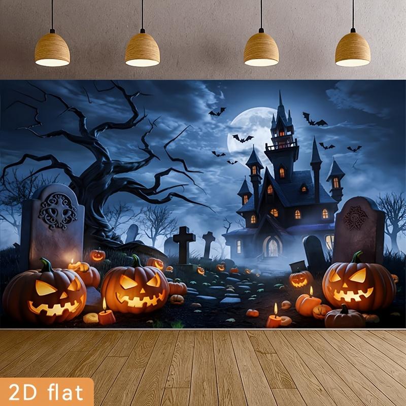 Two-dimensional flat banner 1 piece - Halloween Happy Party Banner. Cartoon style.zyc
