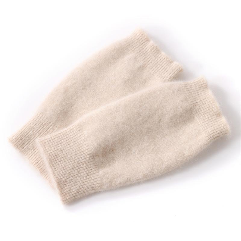 Women's 100% Pure Cashmere Gloves - New Style Solid Color, Unisex, Warm Knitted Wrist Guards for Cold Protection