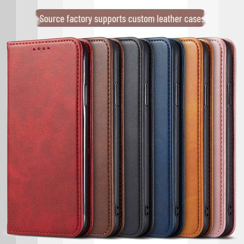 Apple iPhone 16/15 Plus/14 Pro Max Leather Magnetic Wallet Case with Card Slot