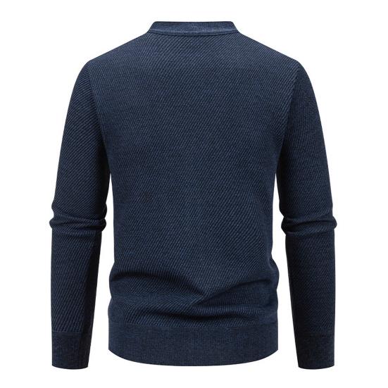 Men Knitting Cardigan V-Neck Long Sleeve Buttons Placket Sweater Jacket with Pockets Solid Color Autumn Winter Knitwear