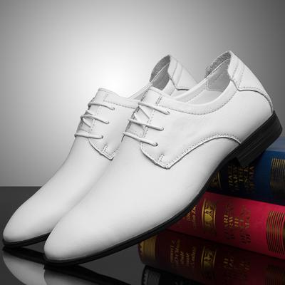 Zbrusu nejnovější Men&Amp;#39;Boty S Originální kůže Oxfords Bílé společenské boty Pánské Britské Luxusní Business Formální Svatba Pánské Neformální obuv