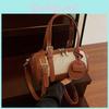 Pu Pillow Bag For Women With Contrast Color Stitching Small Crossbody Bag Summer Fashion
