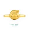 Tinyandco 24k Gold Coco 1g Snake Year Heart Snake Ring