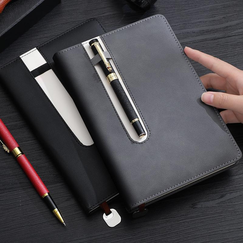 A5 B5 Notebook Pu Leather Notebook With Pen Holder Loop Thickened Suitable Journal For Work, Diary And Business