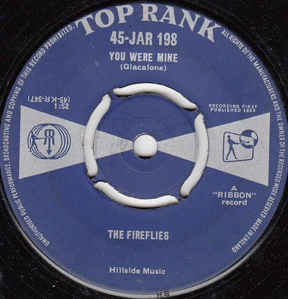 7inch Record FIREFLIES - You Were Mine 45JAR198 Top Rank 1959 UK Rock Used
