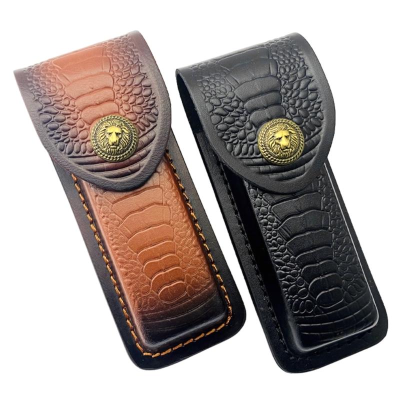 Elegante Echtleder Messertasche Praktische Echtleder Messertasche Messerschutz Schutz für Messer Feststehendes Messer Cover