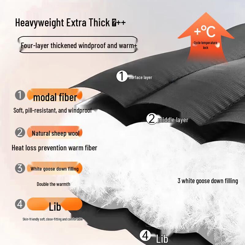 

Женские утепленные термобрюки Yiershuang из модала с 90% пуха белого гуся и шерсти L (100-120 lbs)
