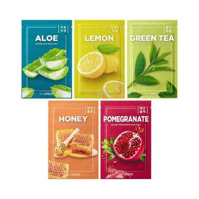 1+1 Natural Mask Pack (Choose 1 of 5 Flavors: Aloe/Lemon/Green Tea/Honey/Pomegranate)