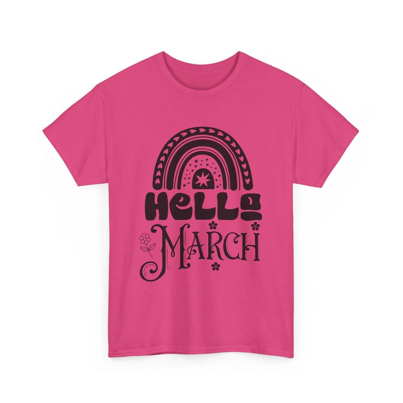 Hello March T-Shirt | Spring Awakening & Nature Tee | S