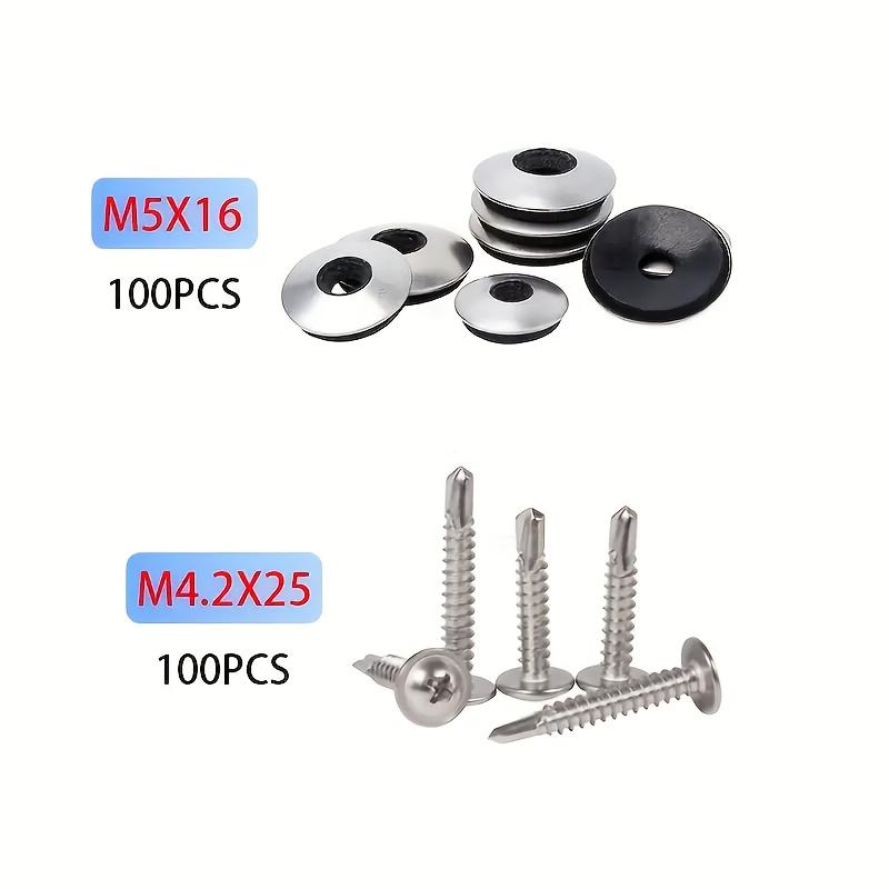 200pcs Waterproof rubber gasket, adhesive sealing ring, rubber gasket for safety joints, drill tail screw gasket