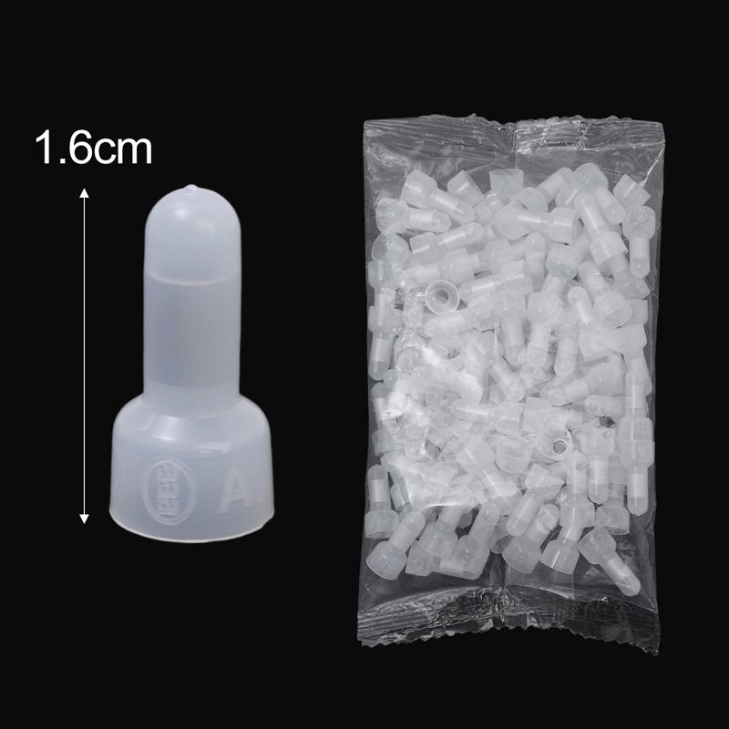 

Closed End Crimp Cap Nylon Insulated Electrical Wire Connectors Terminals Car Audio Cable Wire Crimp Splice Connector Caps Set 100PCS прозорий