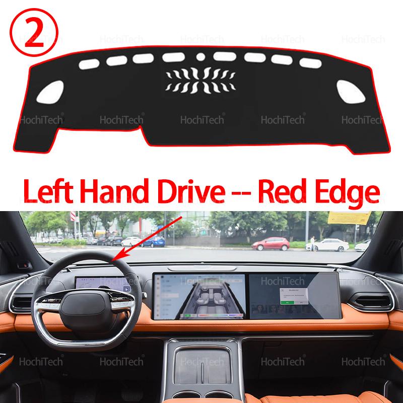 Car Dashboard Cover Protective Pad Dash Board Sunshade Carpet Anti-UV Dashmat for XPeng G9 2024 2025 Interior Accessories Left Hand Red Edge