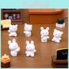 Charming Resin Craft Mini Animal Statues For Diy Decoration Car And Table Decor