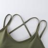 Sommer-BH aus Eis-Seide mit gekreuzten Trägern und festen Cups